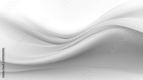 White gradient abstract line and wave background. Generative Ai