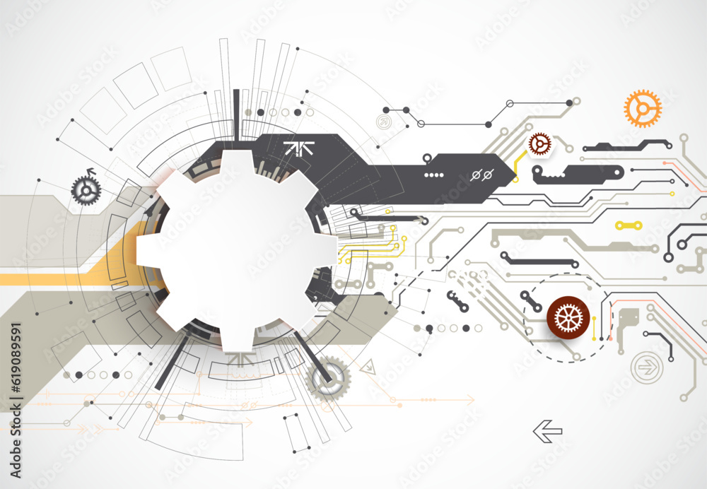 Obraz premium Abstract technology circuit board. Communication concept.