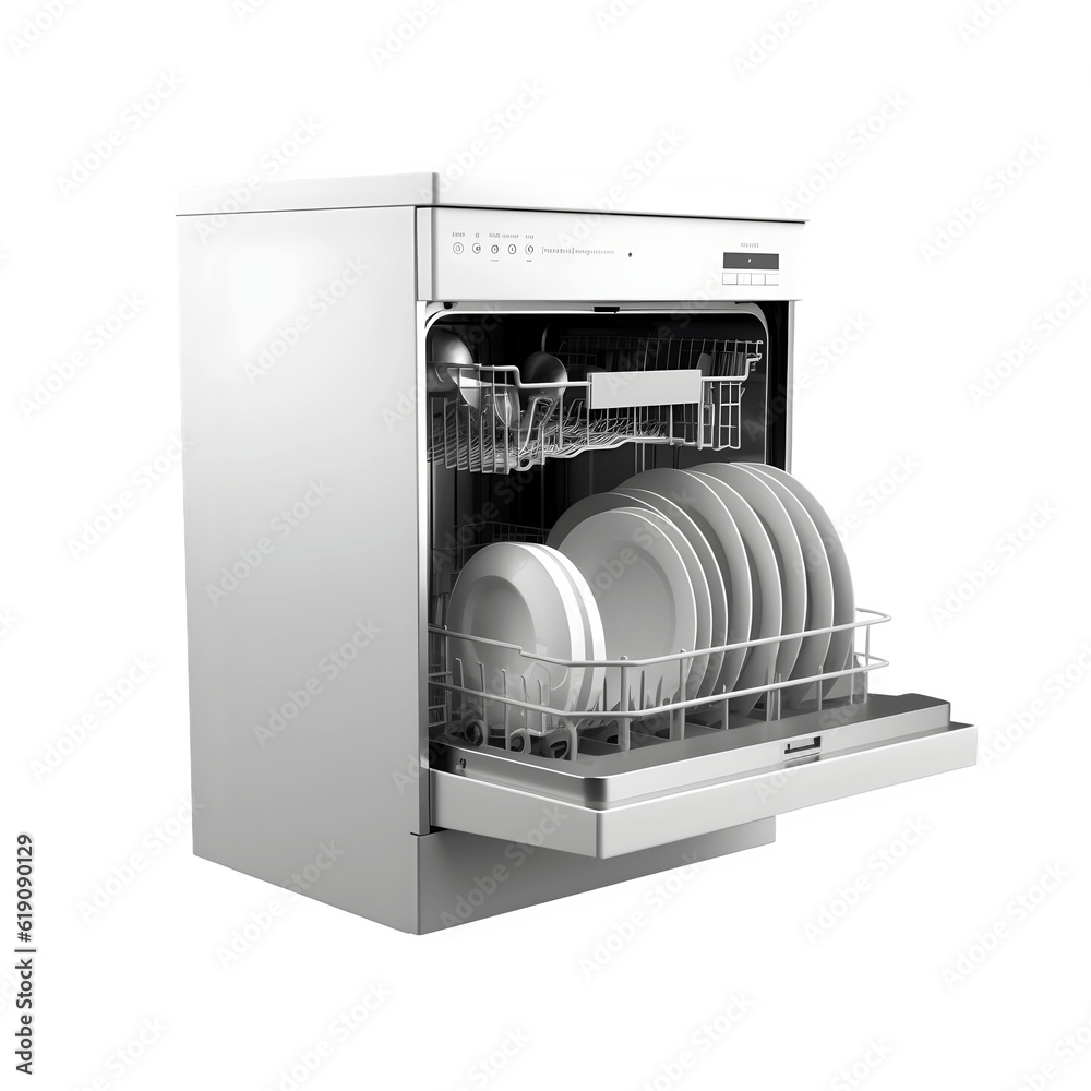 Medium size Dishwasher cleaning unit, on transparent background, png file, isolated, white background with generative ai