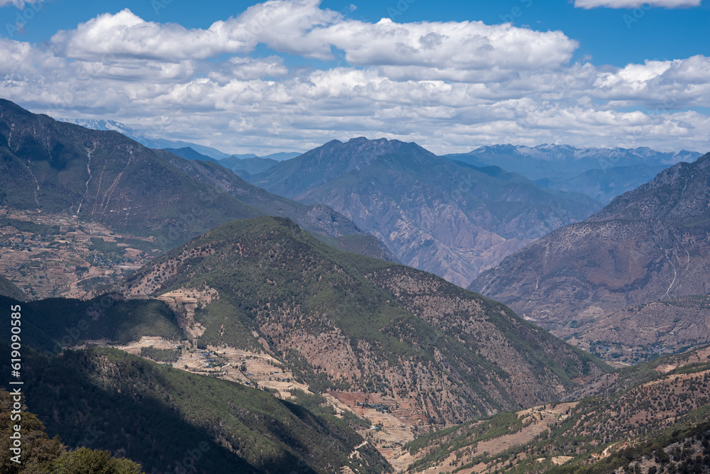 Fototapeta premium Aerial photography of natural scenery of the Yunnan-Guizhou Plateau in China