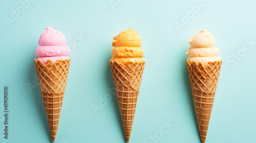 Various Ice Cream Selection on Isolated Clean Background - Summer Delight.