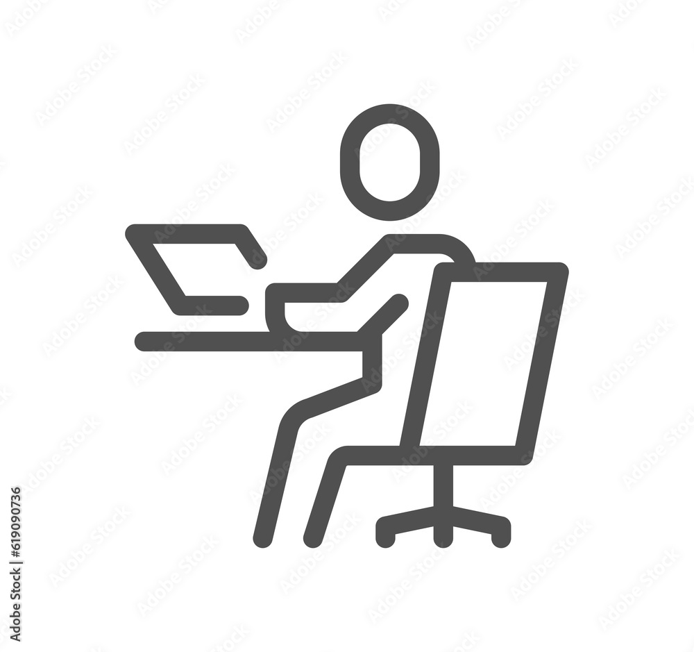Work place related icon outline and linear symbol.
Work place related icon outline and linear symbol.