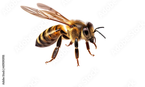 bee on white background © lovephotos