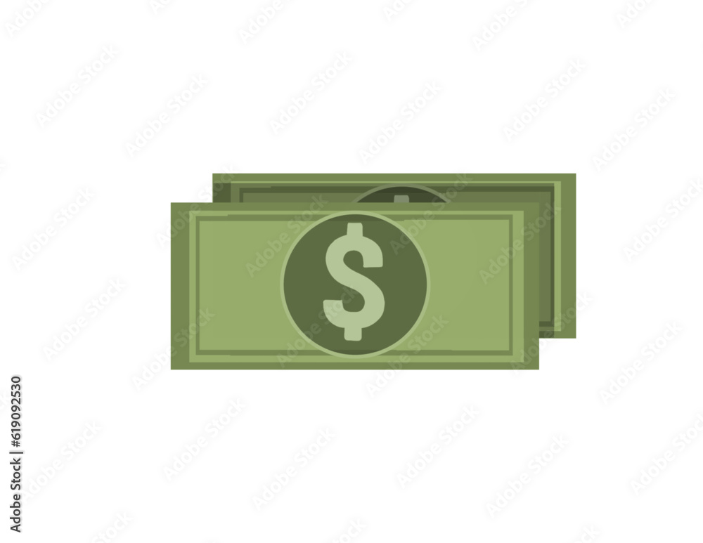 several dollar bills on a white background several dollar bills on a white background