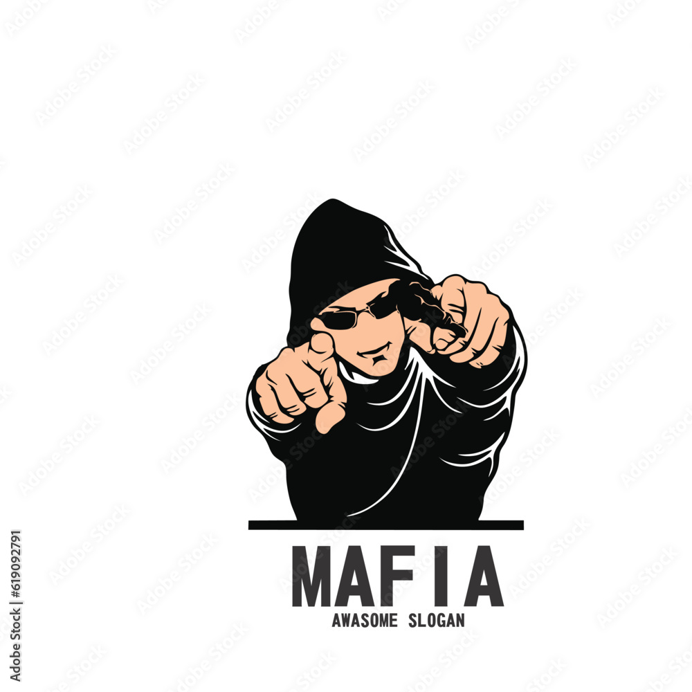 design character logo icon mascot mafia design character logo icon mascot mafia