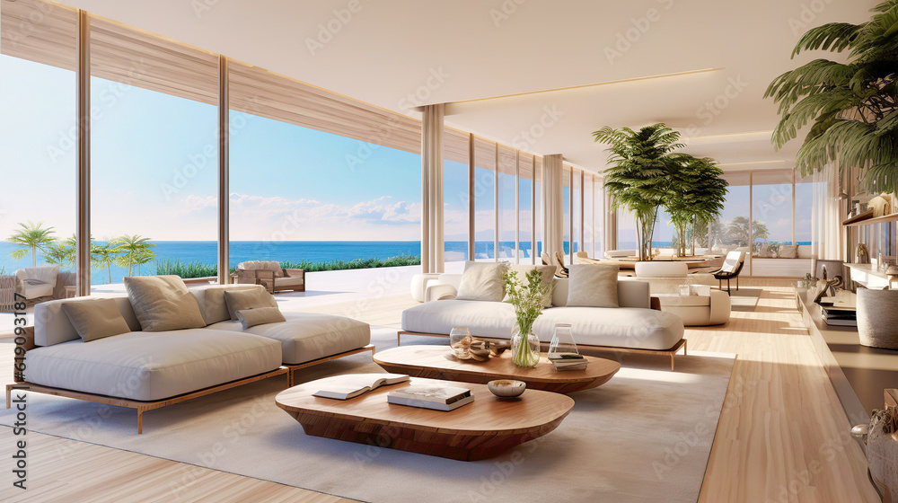 Luxury villa with terrace and floor to ceiling panoramic window with ... - Luxury Homes With Floor To Ceiling Glass Panorama Views