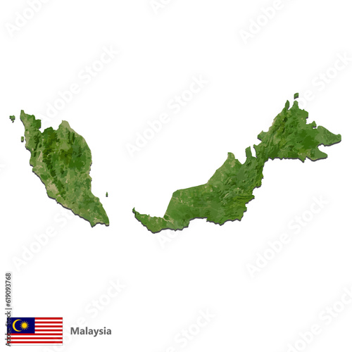 Malaysia Topography Country  Map Vector