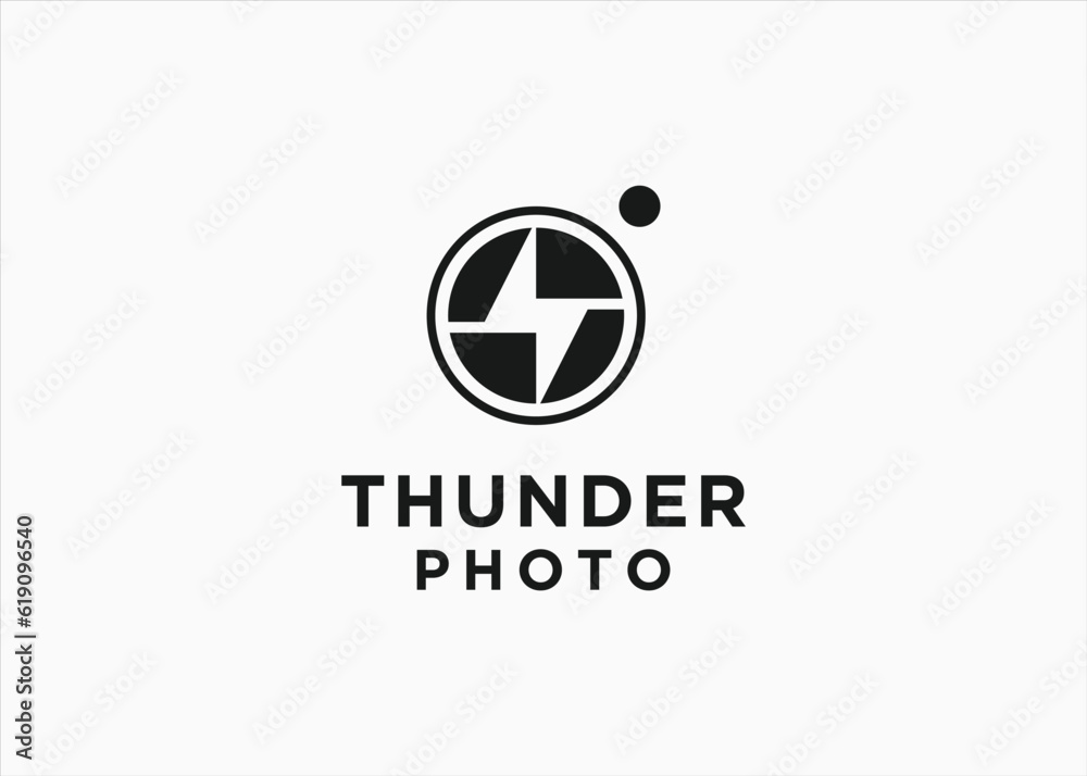 camera with lightning logo design vector silhouette illustration camera with lightning logo design vector silhouette illustration