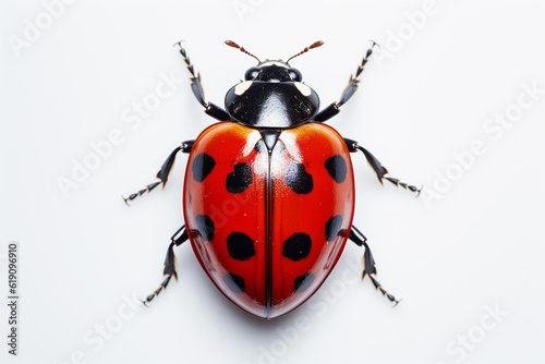 ladybug on white background © Stefano