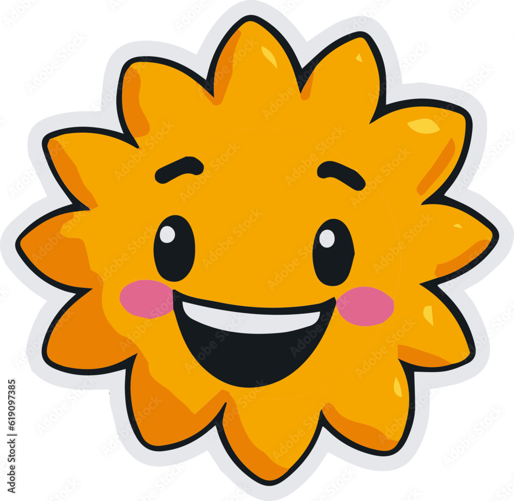 smiley face sun illustration transparent vector