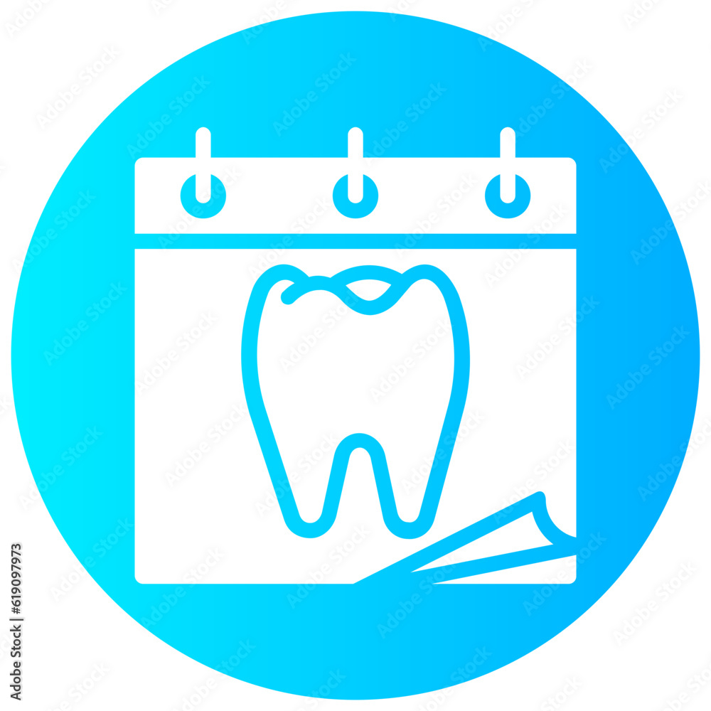 dentist appointment round gradient vector icon dentist appointment round gradient vector icon