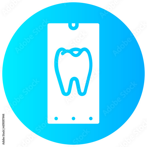 dental app round gradient vector icon