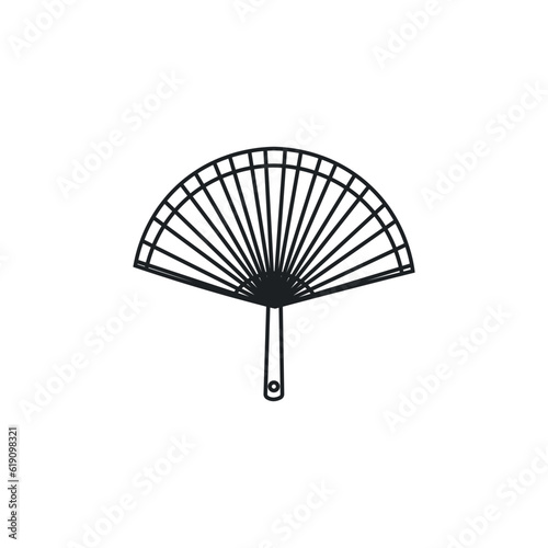 Hand fan icon vector. Fan illustration sign. Hot symbol or logo.