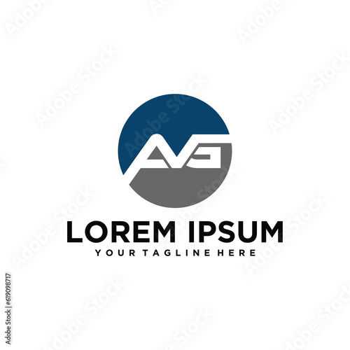 Letter AVG Company Logo Design Vector