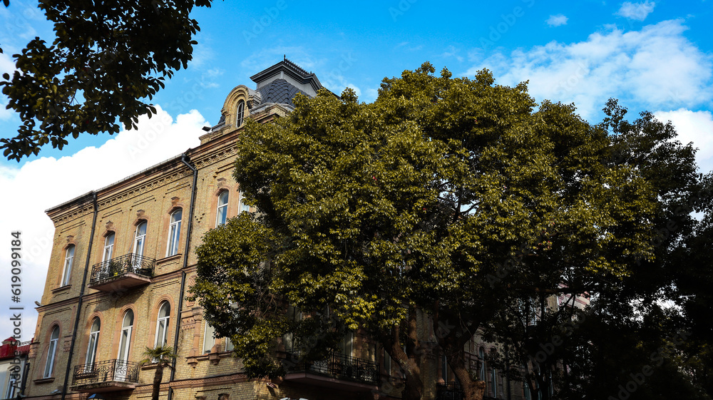 Naklejka premium architecture building house old city urban in georgia