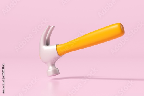 Cuadro en lienzo 3D isolated hammer illustration