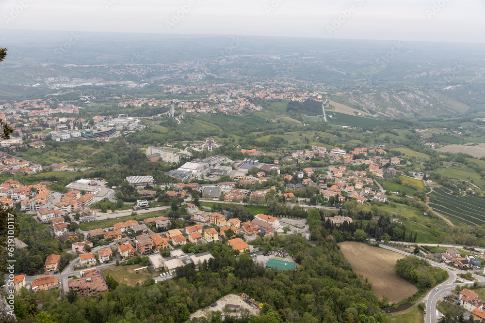 View of San Marino landmark.