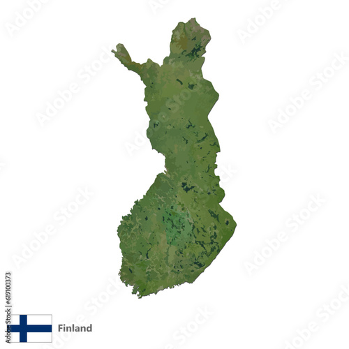 Finland Topography Country  Map Vector