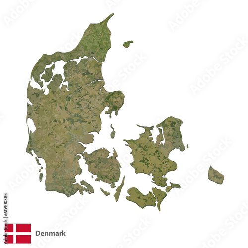Denmark Topography Country  Map Vector