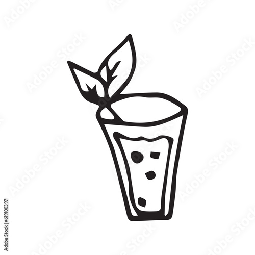 tea. coffee. cocktail. tasty. sweet. hot. cold. drink. water. glass. teapot. icon. drink a drink. alcohol. alcohol. cool. doodle art. black color. vector illustration.