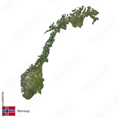 Norway Topography Country  Map Vector