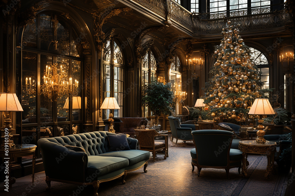 Christmas Background with Christmas Tree Ai generative Christmas Background with Christmas Tree Ai generative