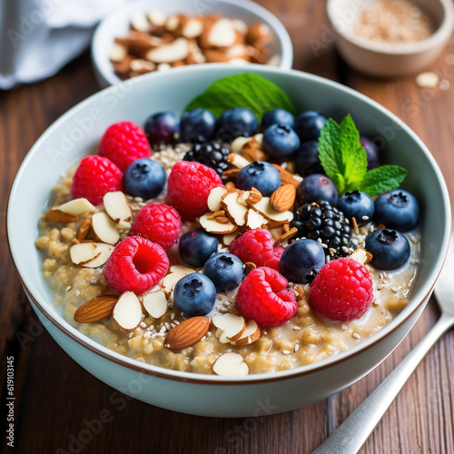 muesli ,oats and berries healthy diet