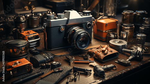 Pro Photography Equipments. Generative Ai