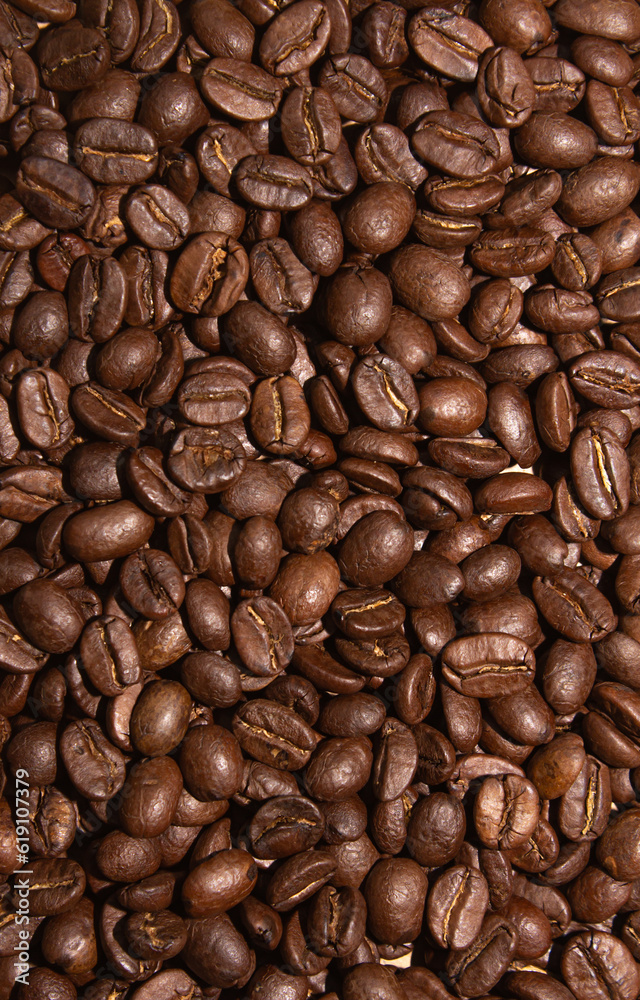 Fototapeta premium Coffee beans texture background,