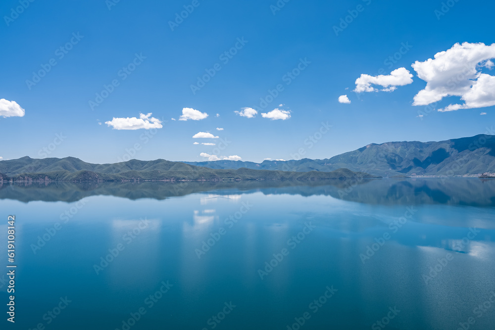 Natural Scenery of Lugu Lake Plateau Lakes in the Yunnan-Guizhou Plateau, China