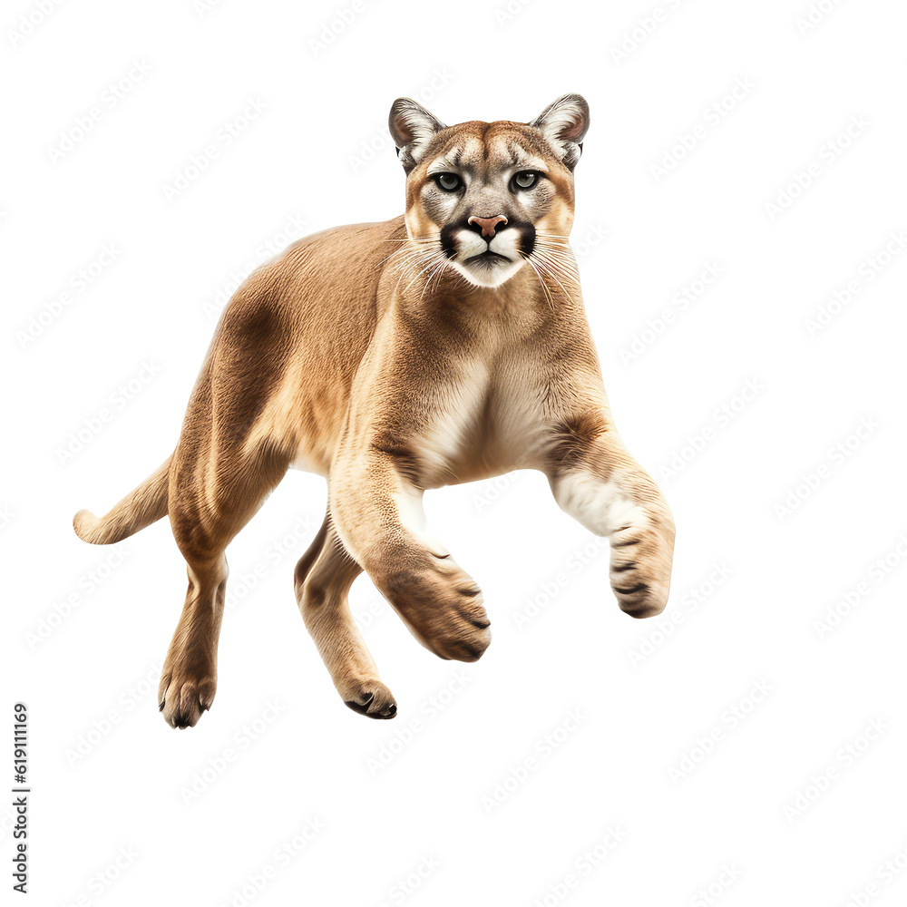 Obraz premium cougar on a transparant background, PNG, Generative Ai