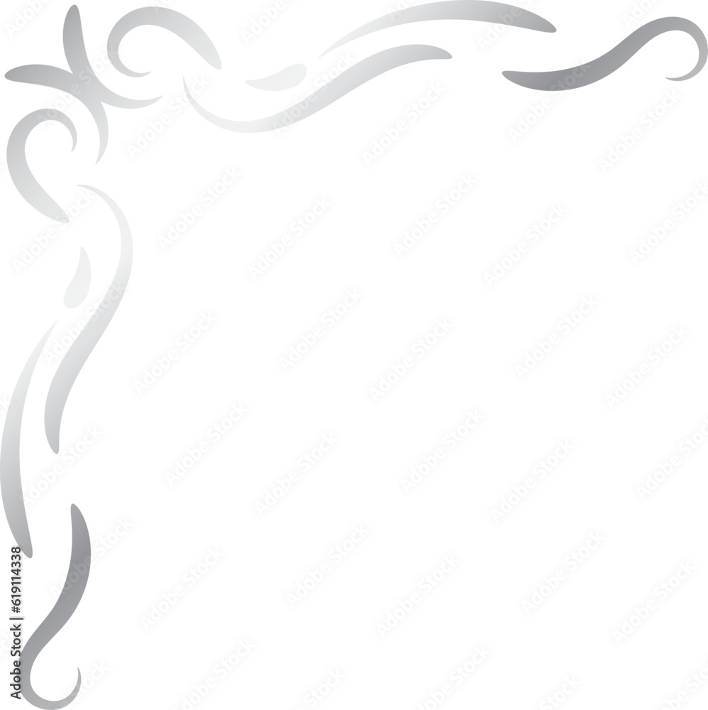 silver border corner silver border corner