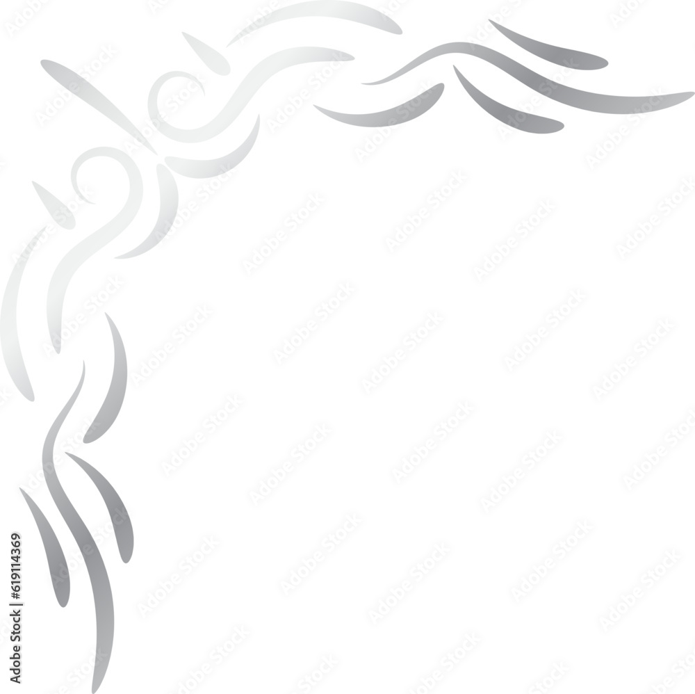Fototapeta premium silver border corner