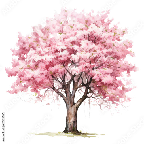 sakura tree,Generative AI © Krittika