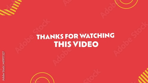 Animation graphics motion design with transparency, thanks for watching words,