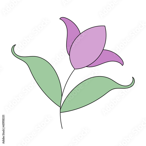 flowers bells vector purple element
