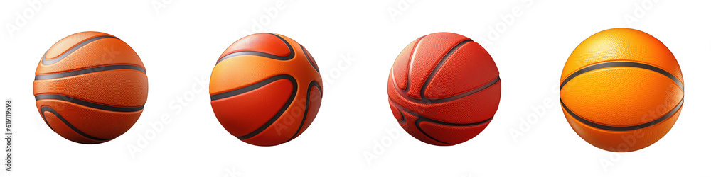 Basketball clipart collection, vector, icons isolated on transparent background