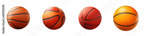 Basketball clipart collection  vector  icons isolated on transparent background