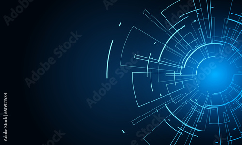 Sci fi futuristic user interface, HUD, Technology abstract background , Vector illustration.