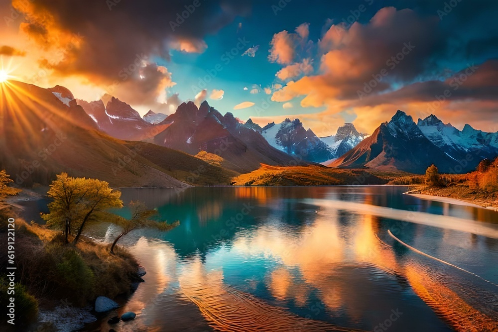 lake in the mountains