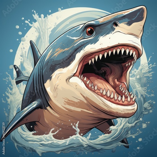 Obraz na plátně Shark logo