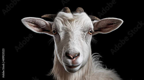 close up of a goat HD 8K wallpaper Stock Photographic Image