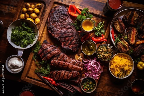 BBQ dinner table