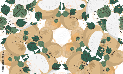 JICAMA PATTERN FOR BACKGROUND OR TEXTURE photo