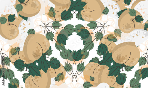 JICAMA PATTERN FOR BACKGROUND OR TEXTURE photo