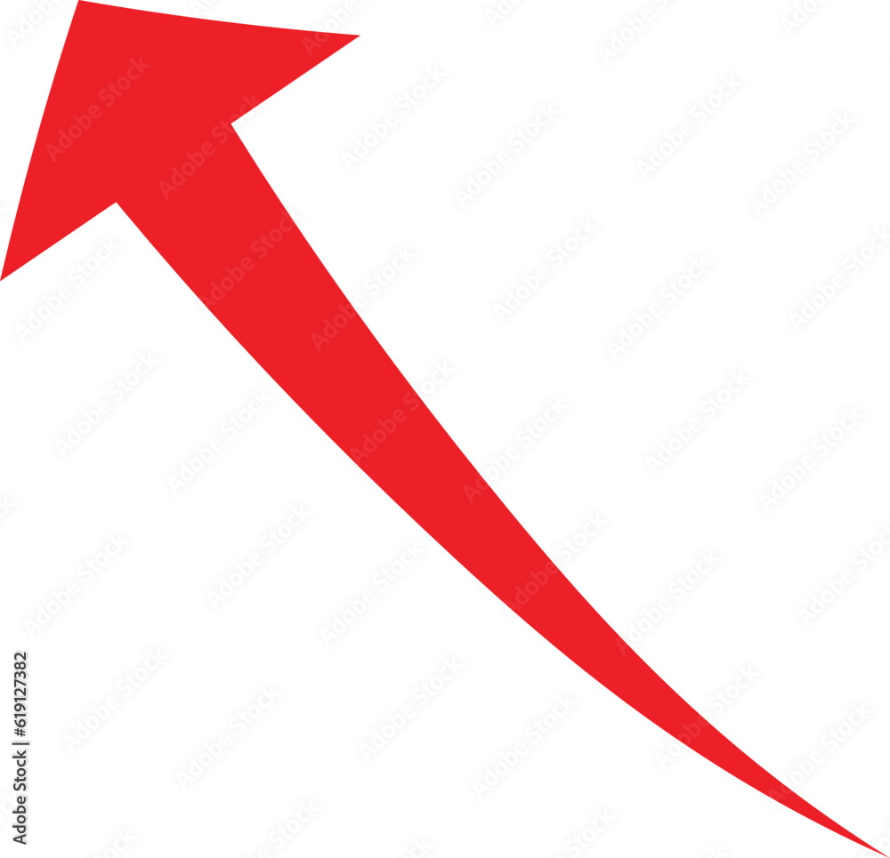 Red arrow on white background. Arrows for app, website, social media and digital vector illustration Red arrow on white background. Arrows for app, website, social media and digital vector illustration
