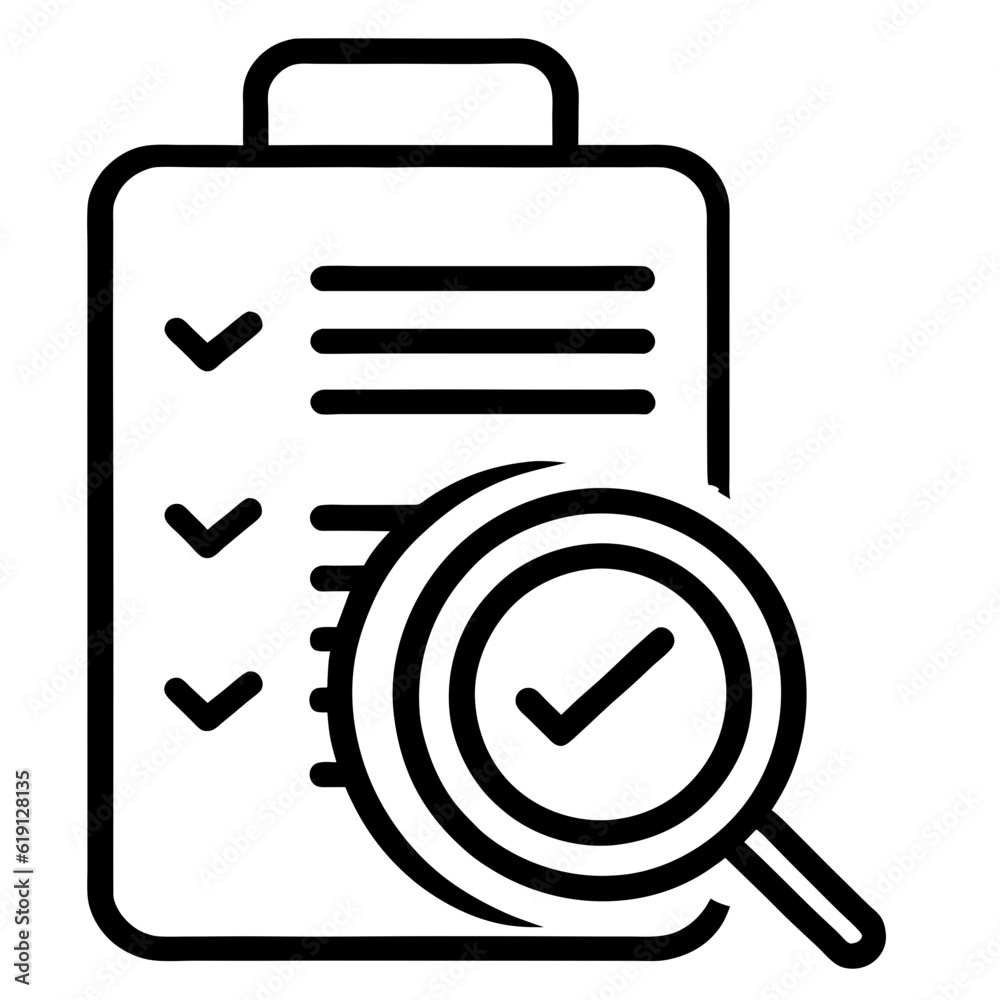 clipboard with magnifying glass clipboard with magnifying glass