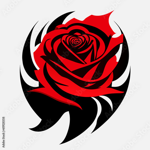 red rose on black background