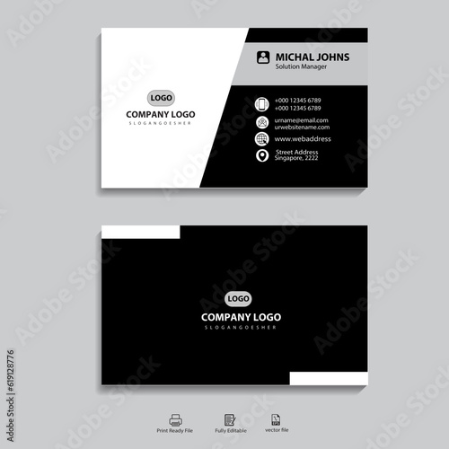 creative business card and name card,horizontal simple clean template vector design