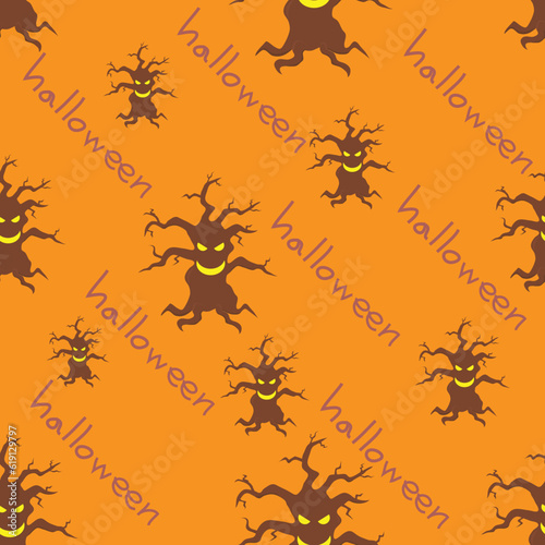 Halloween seamless pattern vector.